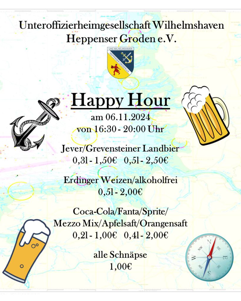 UHG Wilhelmshaven - Happy Hour am 06.11.2024